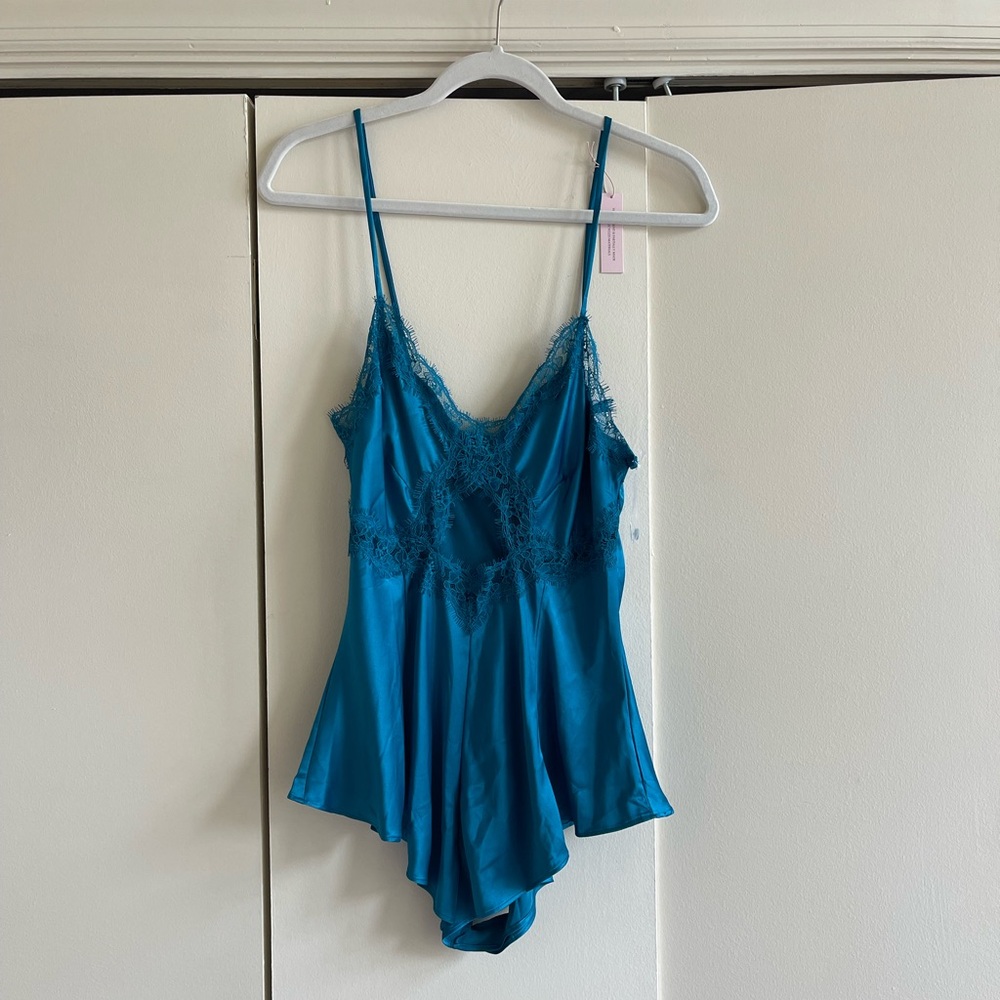 Victoria’s Secret Stretch Satin Cutout Romper - NWT, Size S